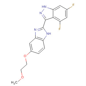 485833-91-8  1H-Indazole,4,6-difluoro-3-[5-(2-methoxyethoxy)-1H-benzimidazol-2-yl]-