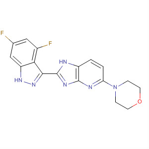 485833-98-5  1H-Imidazo[4,5-b]pyridine,2-(4,6-difluoro-1H-indazol-3-yl)-5-(4-morpholinyl)-