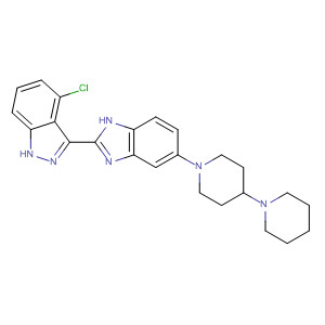 485834-09-1  1H-Indazole, 3-(5-[1,4'-bipiperidin]-1'-yl-1H-benzimidazol-2-yl)-4-chloro-