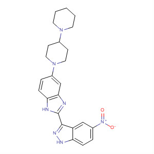 485834-11-5  1H-Indazole, 3-(5-[1,4'-bipiperidin]-1'-yl-1H-benzimidazol-2-yl)-5-nitro-