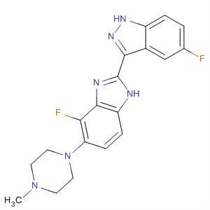 485834-19-3  1H-Indazole,5-fluoro-3-[4-fluoro-5-(4-methyl-1-piperazinyl)-1H-benzimidazol-2-yl]-