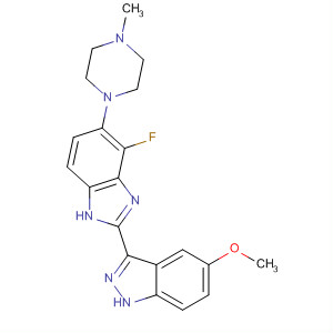 485834-21-7  1H-Indazole,3-[4-fluoro-5-(4-methyl-1-piperazinyl)-1H-benzimidazol-2-yl]-5-methoxy-