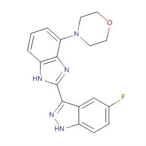 485834-31-9  1H-Indazole, 5-fluoro-3-[4-(4-morpholinyl)-1H-benzimidazol-2-yl]-