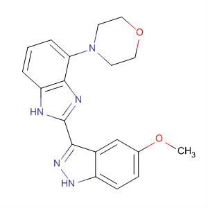 485834-35-3  1H-Indazole, 5-methoxy-3-[4-(4-morpholinyl)-1H-benzimidazol-2-yl]-