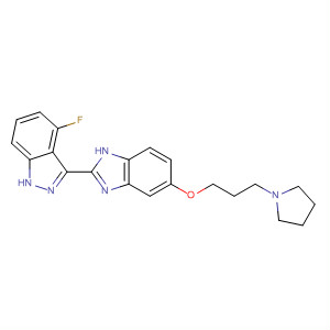 485834-81-9  1H-Indazole,4-fluoro-3-[5-[3-(1-pyrrolidinyl)propoxy]-1H-benzimidazol-2-yl]-