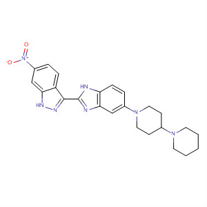 485834-95-5  1H-Indazole, 3-(5-[1,4'-bipiperidin]-1'-yl-1H-benzimidazol-2-yl)-6-nitro-