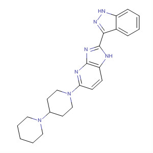 485835-20-9  1H-Imidazo[4,5-b]pyridine, 5-[1,4'-bipiperidin]-1'-yl-2-(1H-indazol-3-yl)-