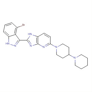 485835-22-1  1H-Imidazo[4,5-b]pyridine,5-[1,4'-bipiperidin]-1'-yl-2-(4-bromo-1H-indazol-3-yl)-