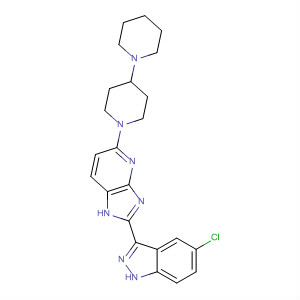 485835-23-2  1H-Imidazo[4,5-b]pyridine,5-[1,4'-bipiperidin]-1'-yl-2-(5-chloro-1H-indazol-3-yl)-