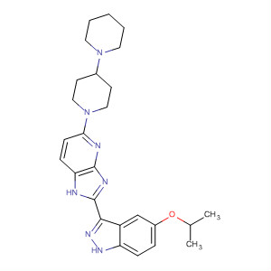 485835-25-4  1H-Imidazo[4,5-b]pyridine,5-[1,4'-bipiperidin]-1'-yl-2-[5-(1-methylethoxy)-1H-indazol-3-yl]-