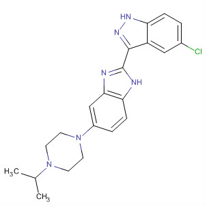 485836-25-7  1H-Indazole,5-chloro-3-[5-[4-(1-methylethyl)-1-piperazinyl]-1H-benzimidazol-2-yl]-