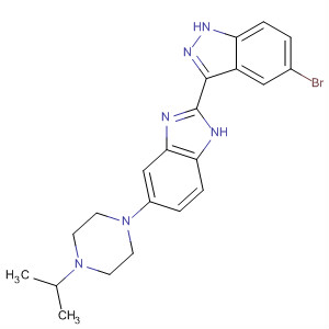 485836-27-9  1H-Indazole,5-bromo-3-[5-[4-(1-methylethyl)-1-piperazinyl]-1H-benzimidazol-2-yl]-