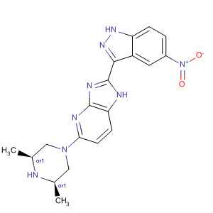 485836-48-4  1H-Imidazo[4,5-b]pyridine,5-[(3R,5S)-3,5-dimethyl-1-piperazinyl]-2-(5-nitro-1H-indazol-3-yl)-, rel-