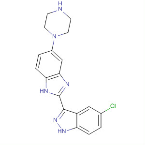 485836-92-8  1H-Indazole, 5-chloro-3-[5-(1-piperazinyl)-1H-benzimidazol-2-yl]-