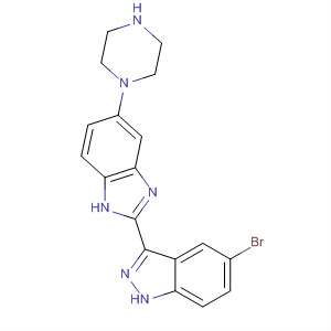 485836-93-9  1H-Indazole, 5-bromo-3-[5-(1-piperazinyl)-1H-benzimidazol-2-yl]-