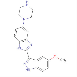 485836-94-0  1H-Indazole, 5-methoxy-3-[5-(1-piperazinyl)-1H-benzimidazol-2-yl]-