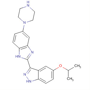 485836-98-4  1H-Indazole,5-(1-methylethoxy)-3-[5-(1-piperazinyl)-1H-benzimidazol-2-yl]-