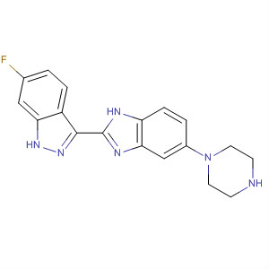 485836-99-5  1H-Indazole, 6-fluoro-3-[5-(1-piperazinyl)-1H-benzimidazol-2-yl]-