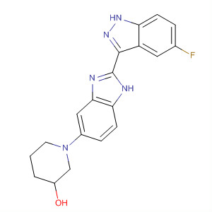 485837-43-2  3-Piperidinol, 1-[2-(5-fluoro-1H-indazol-3-yl)-1H-benzimidazol-5-yl]-