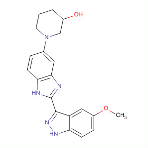 485837-46-5  3-Piperidinol, 1-[2-(5-methoxy-1H-indazol-3-yl)-1H-benzimidazol-5-yl]-