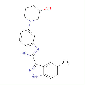485837-49-8  3-Piperidinol, 1-[2-(5-methyl-1H-indazol-3-yl)-1H-benzimidazol-5-yl]-