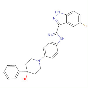 485837-80-7  4-Piperidinol,1-[2-(5-fluoro-1H-indazol-3-yl)-1H-benzimidazol-5-yl]-4-phenyl-