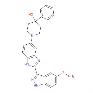 485837-83-0  4-Piperidinol,1-[2-(5-methoxy-1H-indazol-3-yl)-1H-benzimidazol-5-yl]-4-phenyl-