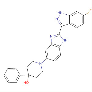 485837-88-5  4-Piperidinol,1-[2-(6-fluoro-1H-indazol-3-yl)-1H-benzimidazol-5-yl]-4-phenyl-