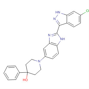 485837-89-6  4-Piperidinol,1-[2-(6-chloro-1H-indazol-3-yl)-1H-benzimidazol-5-yl]-4-phenyl-