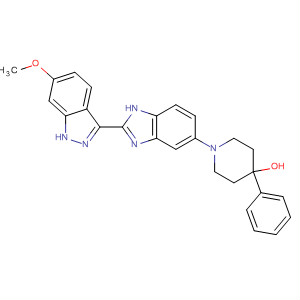 485837-90-9  4-Piperidinol,1-[2-(6-methoxy-1H-indazol-3-yl)-1H-benzimidazol-5-yl]-4-phenyl-