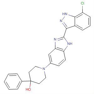 485837-95-4  4-Piperidinol,1-[2-(7-chloro-1H-indazol-3-yl)-1H-benzimidazol-5-yl]-4-phenyl-