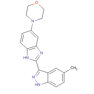 485838-17-3  1H-Indazole, 5-methyl-3-[5-(4-morpholinyl)-1H-benzimidazol-2-yl]-