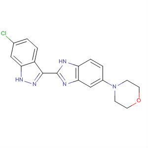 485838-23-1  1H-Indazole, 6-chloro-3-[5-(4-morpholinyl)-1H-benzimidazol-2-yl]-