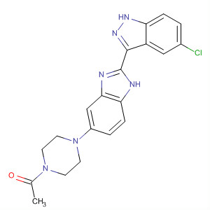 485838-37-7  Piperazine,1-acetyl-4-[2-(5-chloro-1H-indazol-3-yl)-1H-benzimidazol-5-yl]-