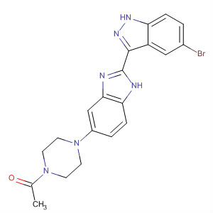 485838-38-8  Piperazine,1-acetyl-4-[2-(5-bromo-1H-indazol-3-yl)-1H-benzimidazol-5-yl]-