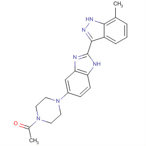 485838-48-0  Piperazine,1-acetyl-4-[2-(7-methyl-1H-indazol-3-yl)-1H-benzimidazol-5-yl]-