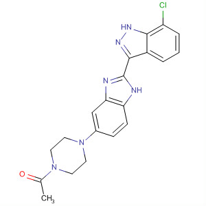 485838-49-1  Piperazine,1-acetyl-4-[2-(7-chloro-1H-indazol-3-yl)-1H-benzimidazol-5-yl]-