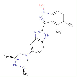 485839-20-1  1H-Indazole,3-[5-[(3R,5S)-3,5-dimethyl-1-piperazinyl]-1H-benzimidazol-2-yl]-5-methoxy-4-methyl-, rel-