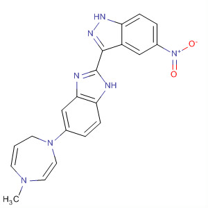 485839-31-4  1H-Indazole,3-[5-(hexahydro-4-methyl-1H-1,4-diazepin-1-yl)-1H-benzimidazol-2-yl]-5-nitro-