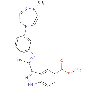 485839-32-5  1H-Indazole-5-carboxylic acid,3-[5-(hexahydro-4-methyl-1H-1,4-diazepin-1-yl)-1H-benzimidazol-2-yl]-,methyl ester