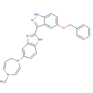 485839-34-7  1H-Indazole,3-[5-(hexahydro-4-methyl-1H-1,4-diazepin-1-yl)-1H-benzimidazol-2-yl]-5-(phenylmethoxy)-