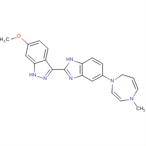 485839-37-0  1H-Indazole,3-[5-(hexahydro-4-methyl-1H-1,4-diazepin-1-yl)-1H-benzimidazol-2-yl]-6-methoxy-