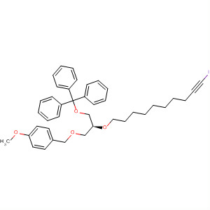 486403-15-0  Benzene,1-[[(2S)-2-[(10-iodo-9-decynyl)oxy]-3-(triphenylmethoxy)propoxy]methyl]-4-methoxy-