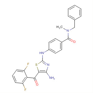 486415-59-2  Benzamide,4-[[4-amino-5-(2,6-difluorobenzoyl)-2-thiazolyl]amino]-N-methyl-N-(phenylmethyl)-