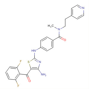 486416-12-0  Benzamide,4-[[4-amino-5-(2,6-difluorobenzoyl)-2-thiazolyl]amino]-N-methyl-N-[2-(4-pyridinyl)ethyl]-