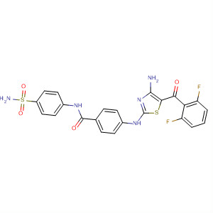 486416-36-8  Benzamide,4-[[4-amino-5-(2,6-difluorobenzoyl)-2-thiazolyl]amino]-N-[4-(aminosulfonyl)phenyl]-