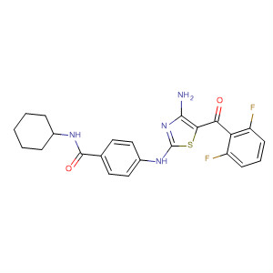 486416-91-5  Benzamide,4-[[4-amino-5-(2,6-difluorobenzoyl)-2-thiazolyl]amino]-N-cyclohexyl-