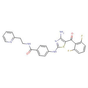 486416-92-6  Benzamide,4-[[4-amino-5-(2,6-difluorobenzoyl)-2-thiazolyl]amino]-N-[2-(2-pyridinyl)ethyl]-