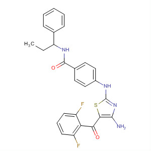 486417-03-2  Benzamide,4-[[4-amino-5-(2,6-difluorobenzoyl)-2-thiazolyl]amino]-N-(1-phenylpropyl)-