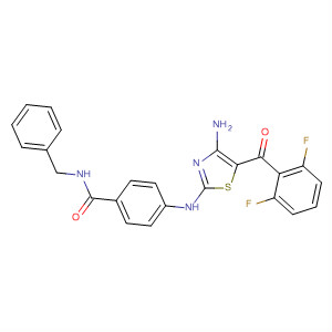 486417-30-5  Benzamide,4-[[4-amino-5-(2,6-difluorobenzoyl)-2-thiazolyl]amino]-N-(phenylmethyl)-